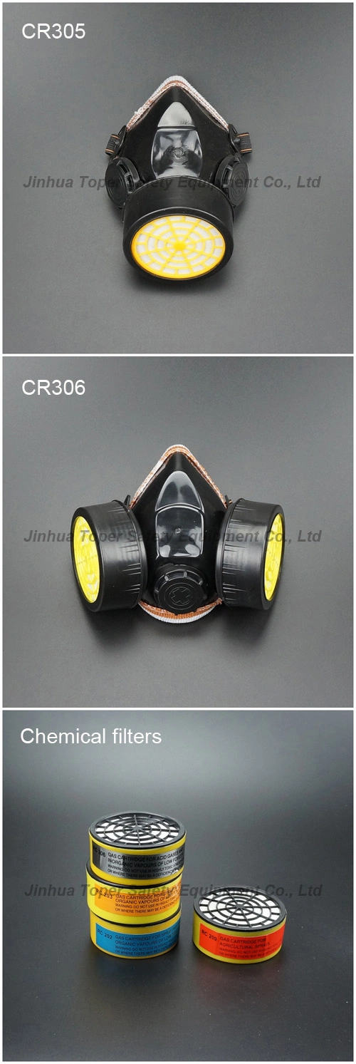Double Filter Chemical Gas Mask Respiratory Protection (CR306)