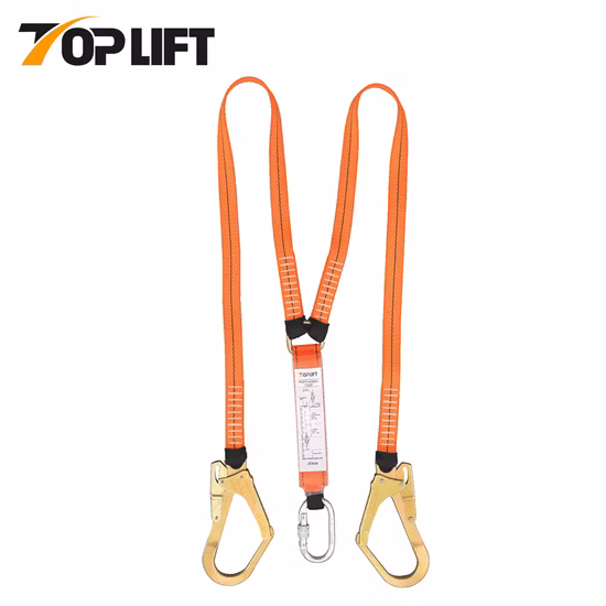 Rock Climbing Shock Absorber Safety Double Lanyard